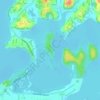 Mapa topográfico Ilha Cardosa, altitude, relevo