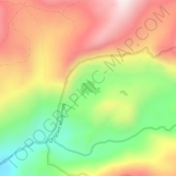 Mapa topográfico Waterhouse Lake, altitude, relevo