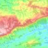 Mapa topográfico Serra das Águas, altitude, relevo