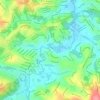 Mapa topográfico Rio Cotia, altitude, relevo