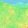 Mapa topográfico Praça dos Voluntários, altitude, relevo