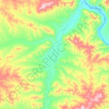 Mapa topográfico Бурен, altitude, relevo