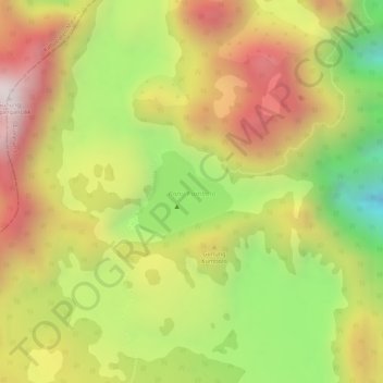 Mapa topográfico Ranu Kumbolo, altitude, relevo