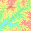 Mapa topográfico Rio Cavernoso, altitude, relevo