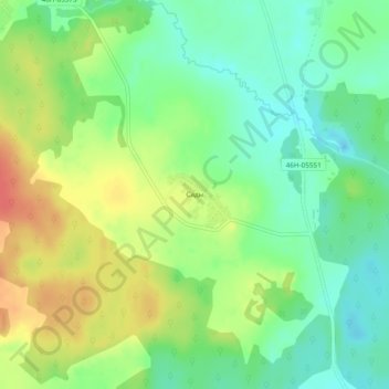 Mapa topográfico Сады, altitude, relevo