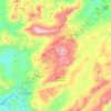 Mapa topográfico Sierra de Grazalema, altitude, relevo
