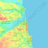Mapa topográfico Natal, altitude, relevo