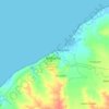 Mapa topográfico Riohacha, altitude, relevo