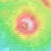 Mapa topográfico Vesuvio, relevo, altitude