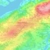 Mapa topográfico Kroaz ar Biz, relevo, altitude