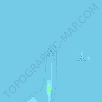 Mapa topográfico Farol Ponto do Malhado, altitude, relevo