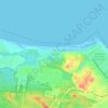 Mapa topográfico Pecém, relevo, altitude