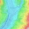 Mapa topográfico Milland - Millan, altitude, relevo