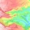 Mapa topográfico Civita di Bagnoregio, altitude, relevo