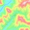 Mapa topográfico Bogas do Meio, altitude, relevo