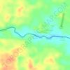 Mapa topográfico Corredeira Piraguara, altitude, relevo
