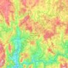 Mapa topográfico Santiago de Compostela, mapa de relevo, mapa de altitude