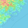 Mapa topográfico 金門縣, altitude, relevo