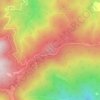 Mapa topográfico Monte Alto, relevo, altitude