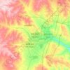 Mapa topográfico 鄂尔多斯市, altitude, relevo