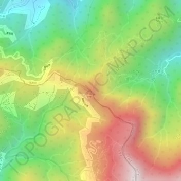 Mapa Topografico 志繼山 Altitude Relevo