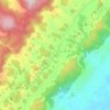 Mapa topográfico 义和, altitude, relevo
