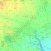 Mapa topográfico Guernevez, relevo, altitude
