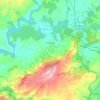 Mapa topográfico O Páramo, mapa de relevo, mapa de altitude