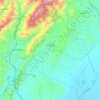 Mapa topográfico Monterrey, altitude, relevo