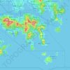 Mapa topográfico 南區 Southern District, altitude, relevo