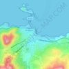 Mapa topográfico L'Île-Rousse, mapa de relevo, mapa de altitude