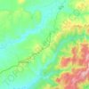 Mapa topográfico Villanueva del Arzobispo, mapa de relevo, mapa de altitude