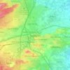 Mapa topográfico Perpignan, relevo, altitude