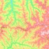 Mapa topográfico Cruzeiro do Oeste, altitude, relevo