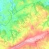Mapa topográfico Plounéour-Ménez, relevo, altitude