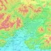 Mapa topográfico 密云区, altitude, relevo