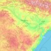 Mapa topográfico Aragão, altitude, relevo