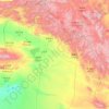 Mapa topográfico Алтай 阿勒泰地区, altitude, relevo