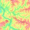 Mapa topográfico Ourinhos, altitude, relevo