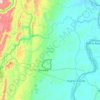 Mapa topográfico Puerto Triunfo, altitude, relevo