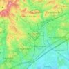Mapa topográfico Montpellier, relevo, altitude