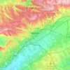 Mapa topográfico Nîmes, relevo, altitude
