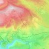 Mapa topográfico Font-Romeu-Odeillo-Via, relevo, altitude