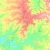 Mapa topográfico Franca, altitude, relevo
