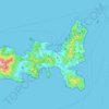 Mapa topográfico Ilha de Elba, relevo, altitude