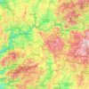 Mapa topográfico Ourense, mapa de relevo, mapa de altitude
