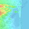 Mapa topográfico Canet-en-Roussillon, relevo, altitude