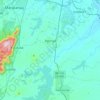 Mapa topográfico Itaitinga, relevo, altitude