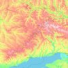 Mapa topográfico Донецкая область, altitude, relevo