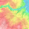 Mapa topográfico Saint-Brieuc, relevo, altitude